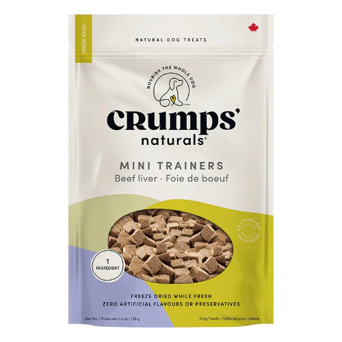 Crumps' Naturals Mini Trainers Freeze Dried Beef Liver Dog Treats 126g