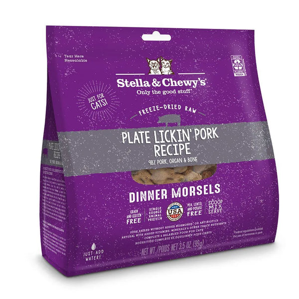 S&C - Plate Lickin' Pork Freeze-Dried Raw Dinner Morsels for Cats