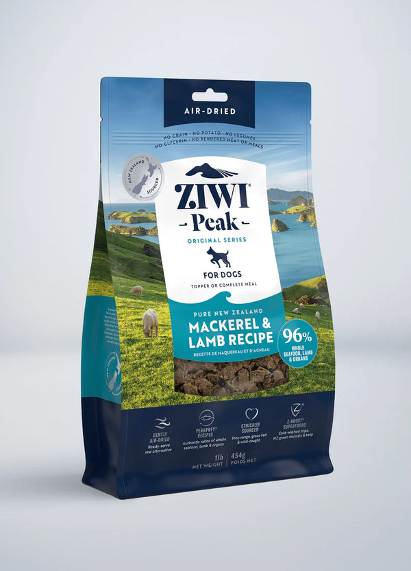 ZIWI Peak Air Dried Dog Food Mackerel & Lamb Recipe