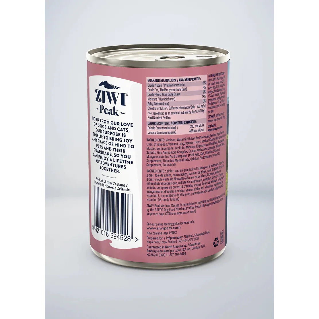 ZIWI Peak Original Series Wet Dog Food - Venison Recipe