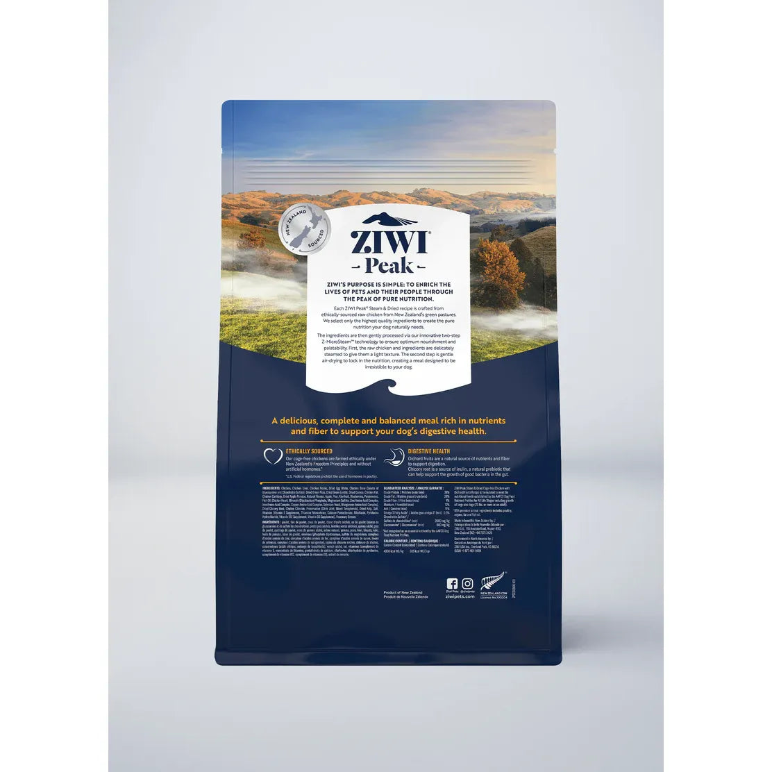 ZIWI Peak Steam Dried Chicken with Orchard Fruits Recipe Dog Food