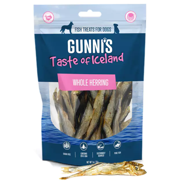 Gunni's Taste of Iceland Whole Herring 3oz Bag