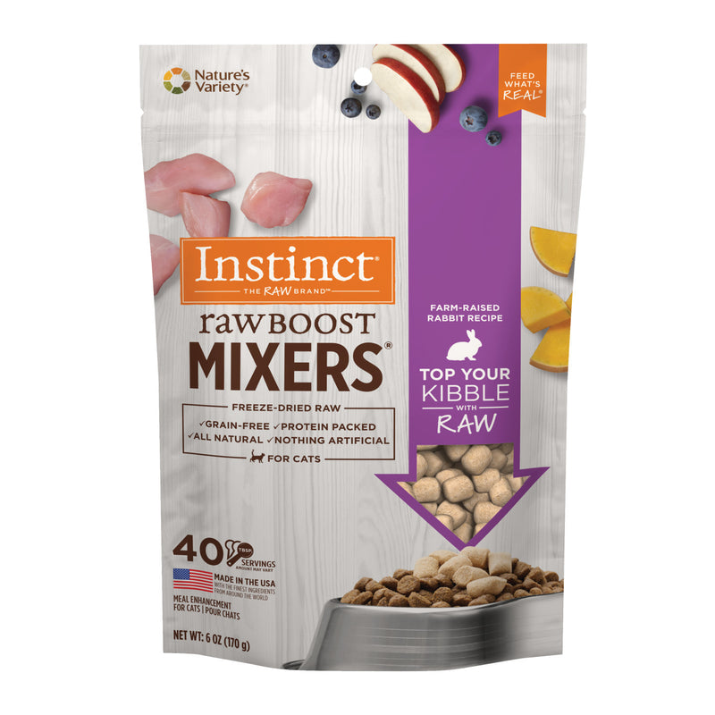 Instinct - Raw Boost Mixers Grain Free Farm Raised Rabbit Topper Cat 6oz