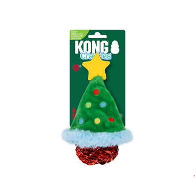 Kong® Holiday Crackles Christmas Tree Green Cat Toy