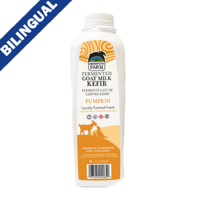 Crosswind Farm Frozen Fermented Goat Milk Kefir Pumpkin 1L for cats & dogs