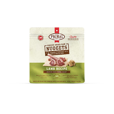 Croquettes lyophilisées Primal Canine, formule agneau