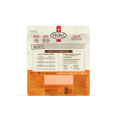 Primal Freeze-Dried Raw Scoopable Pronto Dog Food Beef Recipe
