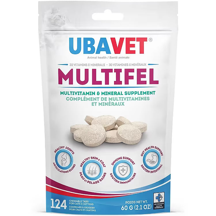 Ubavet Multifel Daily Vitamin and Mineral Tablet for Cats
