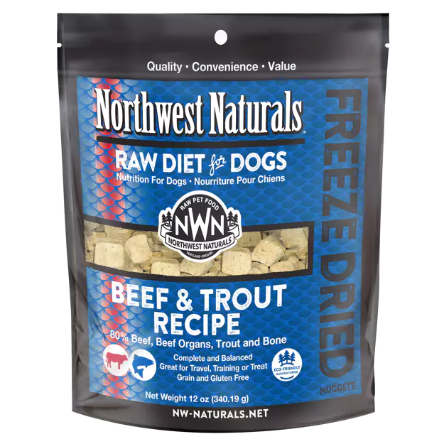Northwest Naturals Freeze-dried Dog Nuggets 340g - Beef/Trout