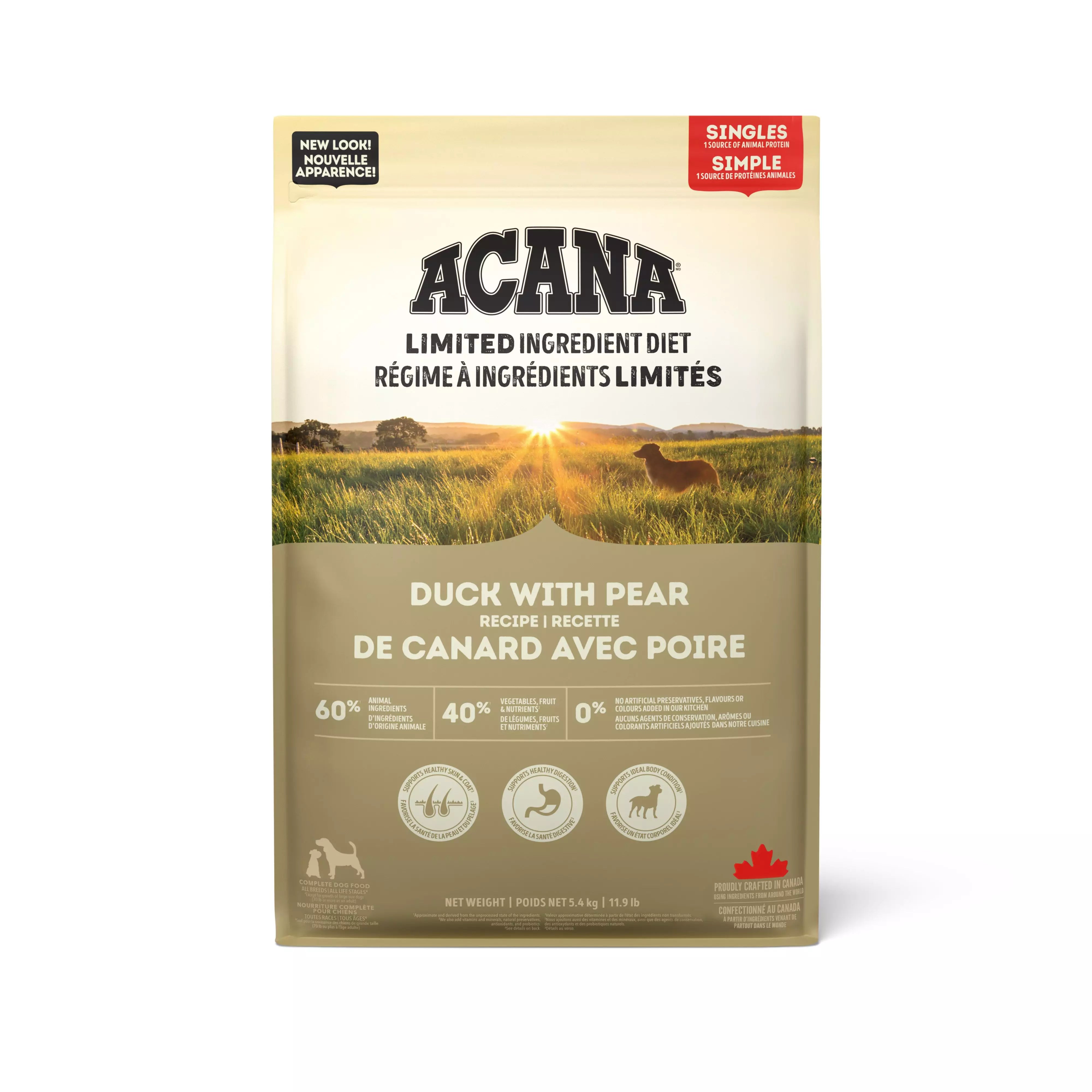 ACANA Singles Duck with Pear Recipe Dog Dry Food