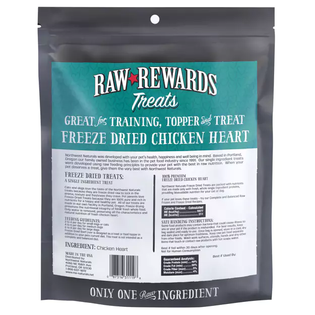 Northwest Naturals Freeze-dried Treats 283g - Chicken Heart