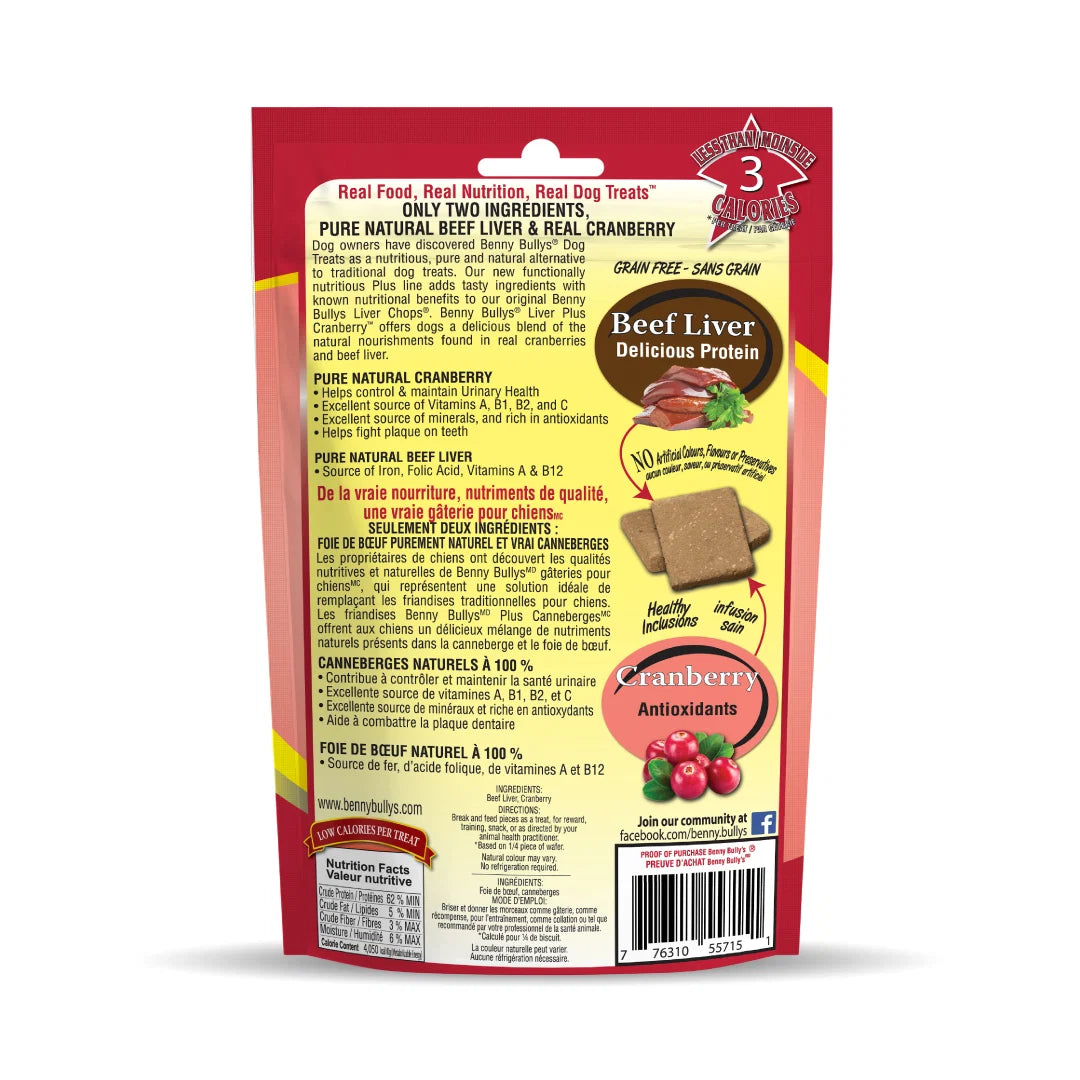 Benny Bully's Beef Liver Plus Cranberry Dog Treats 58g