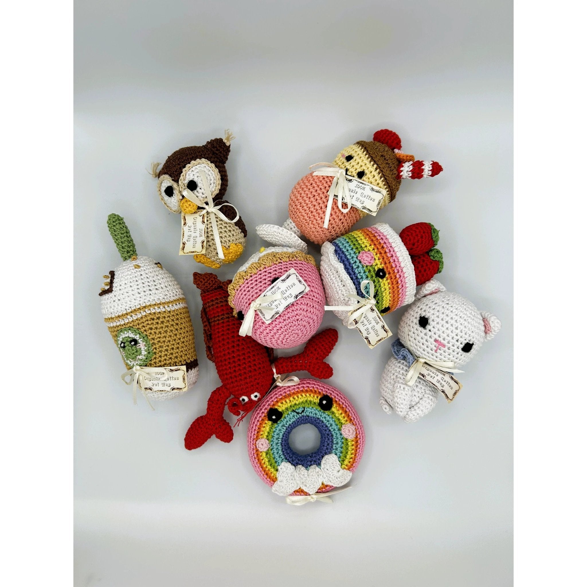 Chaiyat Boutique Crochet Squeaker Toys (each) by Chaiyat Boutique