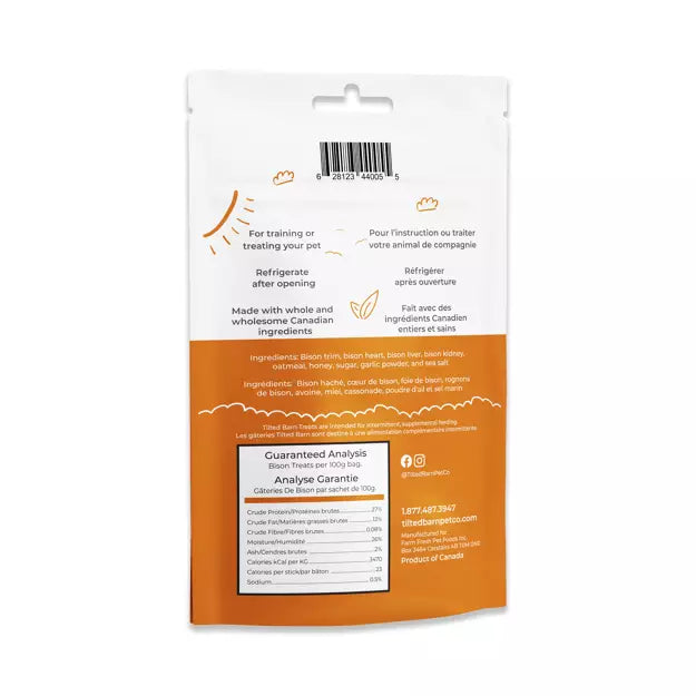 Tilted Barn Canadian Bison Dog Treats 100g