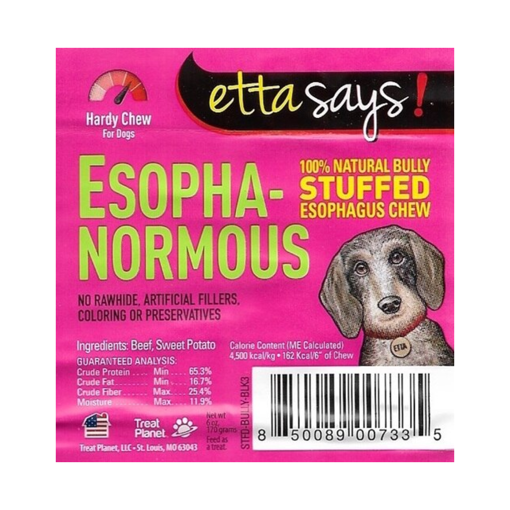 ETTA SAYS! Esophagus Stuffed Bully Sticks Dog Treat