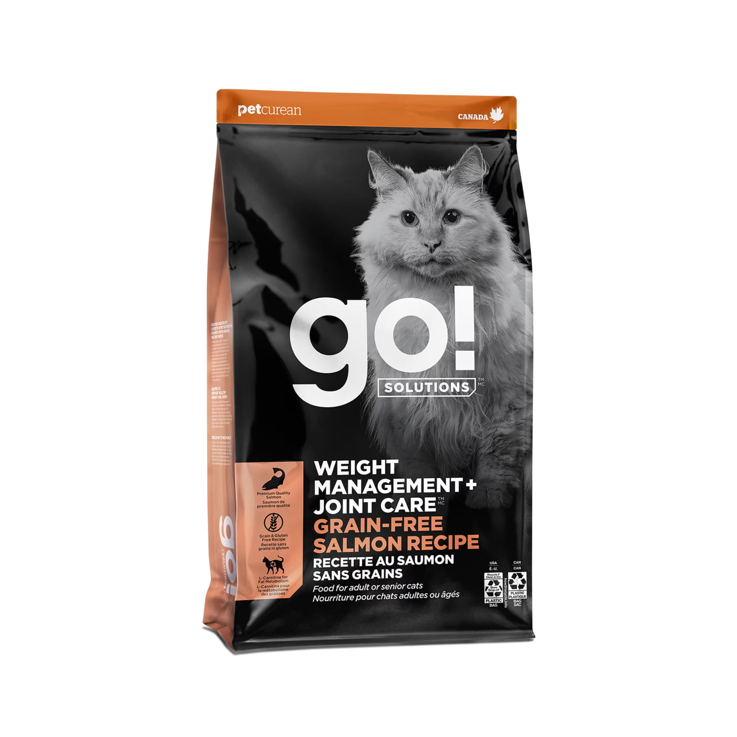 Go! Solutions Weight Management + Joint Care Salmon Grain-Free Dry Cat Food