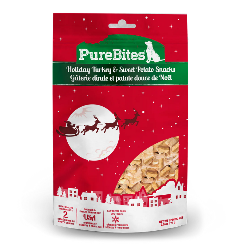 PureBites Turkey & Sweet Potato Holiday Freeze-Dried Dog Treats