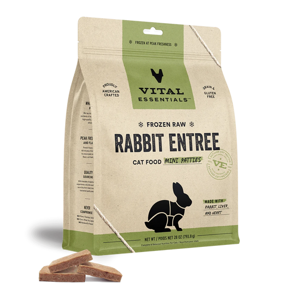 VE - Frozen Rabbit Mini Patties Cat Food (Raw)