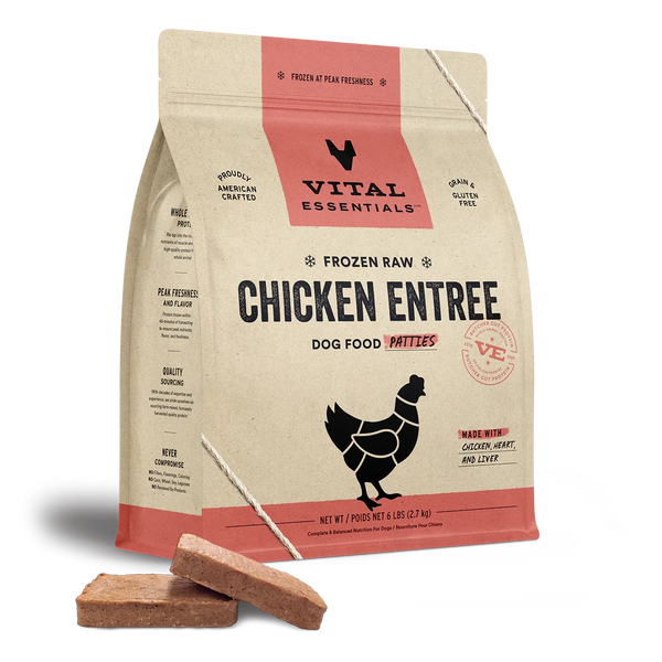 VE - Frozen Chicken Entree Dog Food - Patties (Raw)