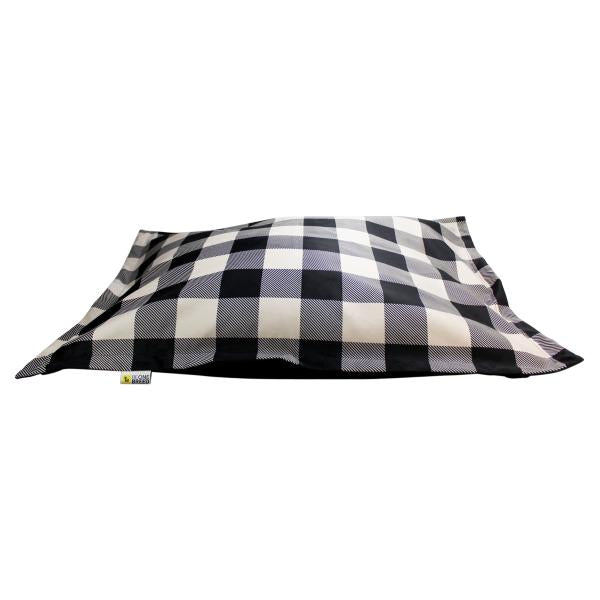 Be One Breed Cloud Pillow - Black Plaid - Medium