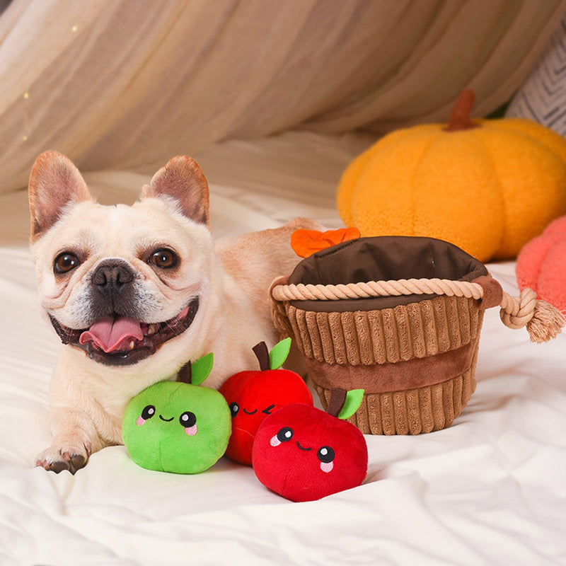 HugSmart - Autumn Tailz Dog Toy - Apple Basket