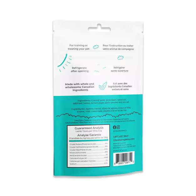 Tilted Barn Pet Co. - Canadian Lamb Treats 100g