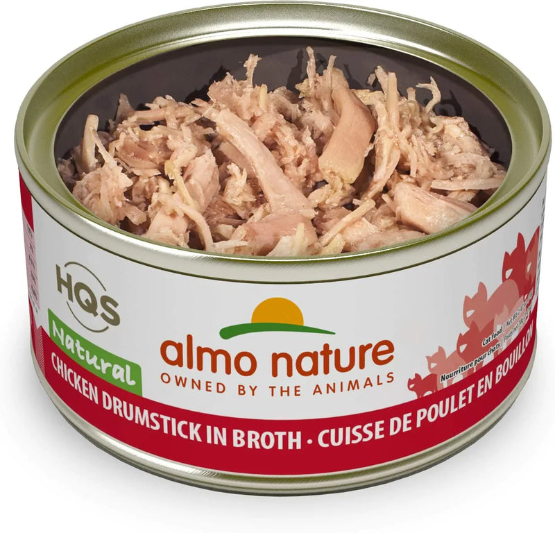 Almo Nature - HQS Natural - Chicken Drumstick in Broth Cat Can