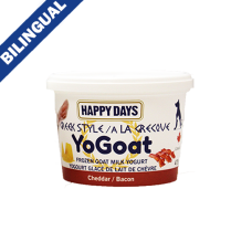 HAPPY DAYS YoGoat Cheddar/Bacon Greek Style Frozen Goat Milk Yogurt
