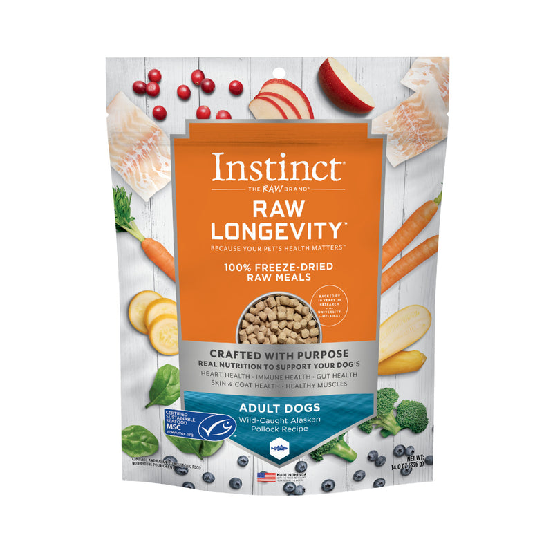 Instinct - Longevity Freeze Dried Raw Meals Pollock Dog