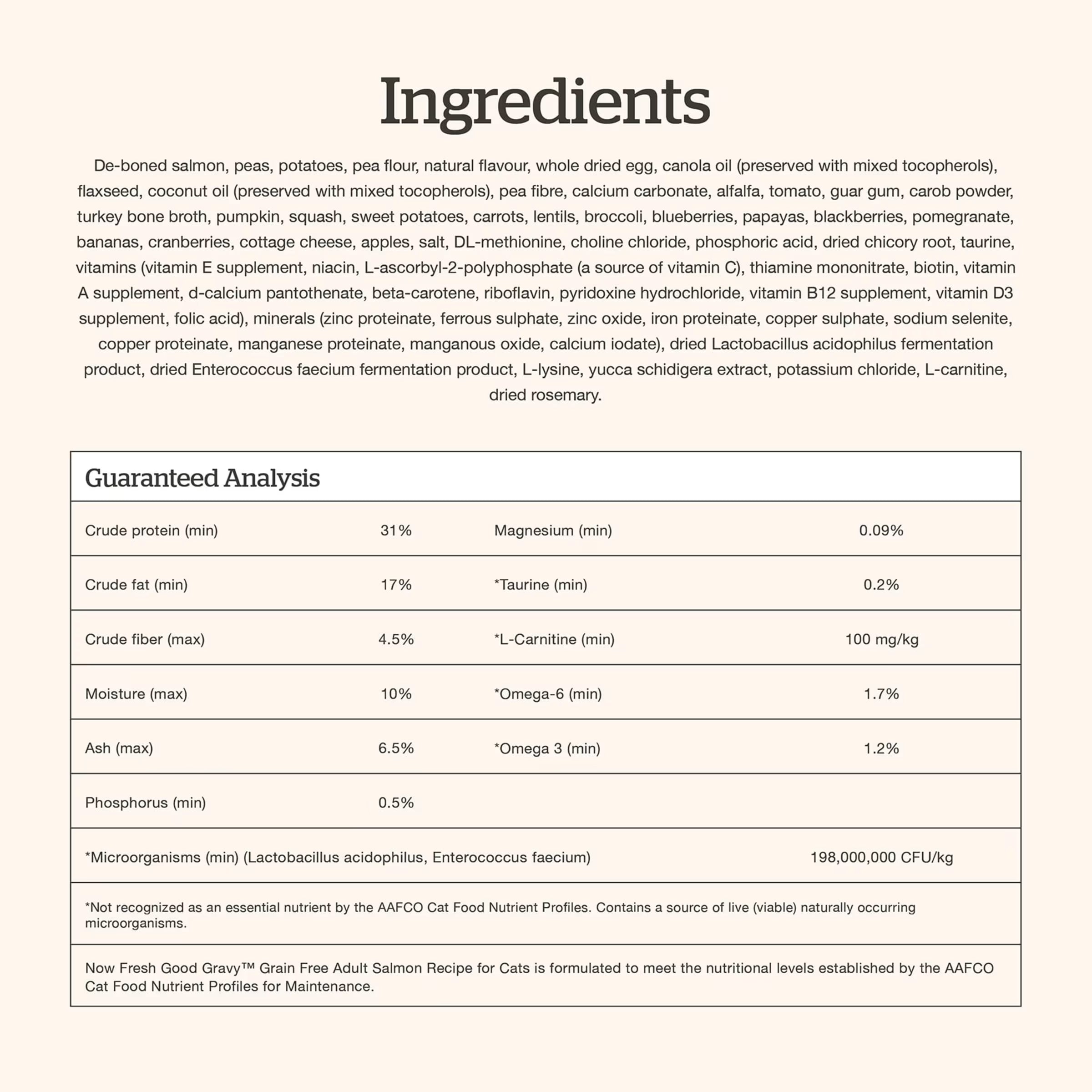 Now Fresh Good Gravy Salmon Recipe Coated in Bone Broth Grain Free for Cats