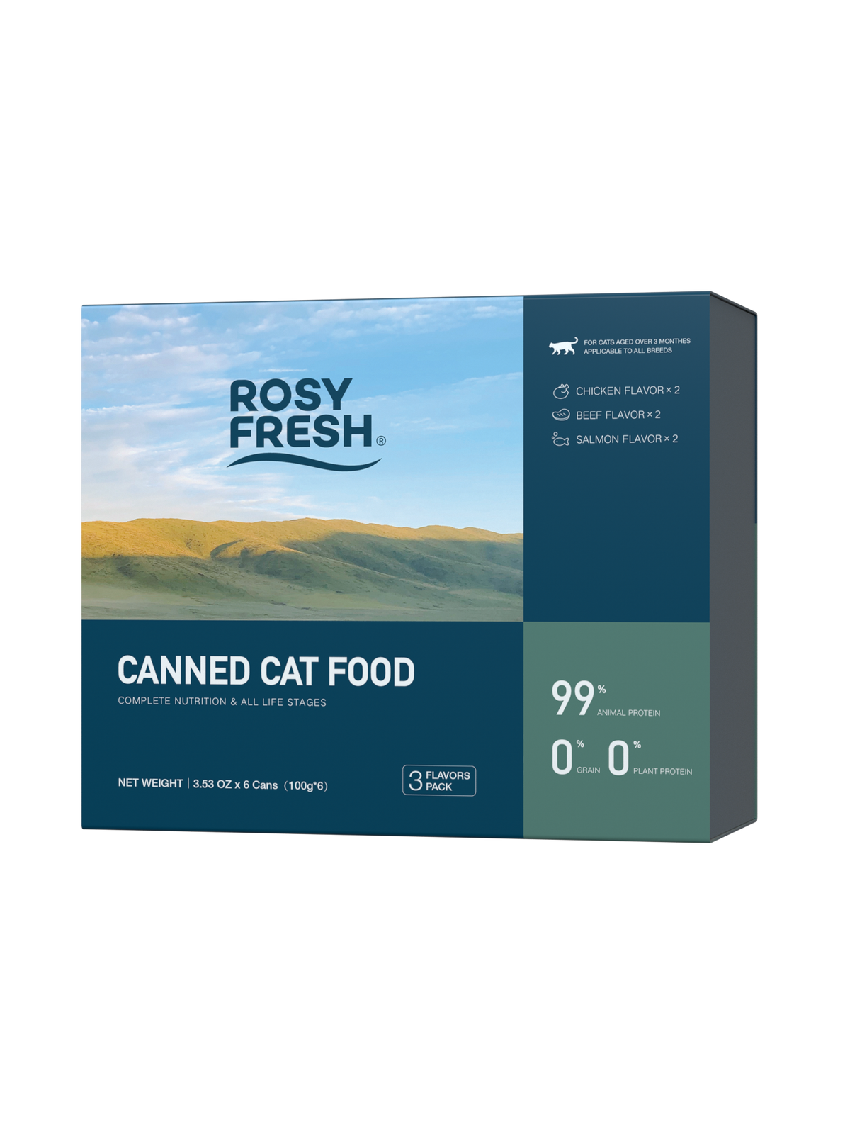 Rosy Fresh Canned Cat Food Variety Pack for Cats 6*100g