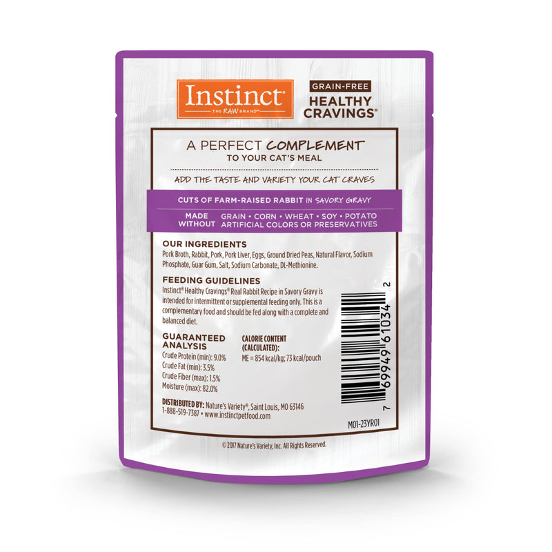 Instinct - Healthy Cravings Pouches Real Rabbit Cat