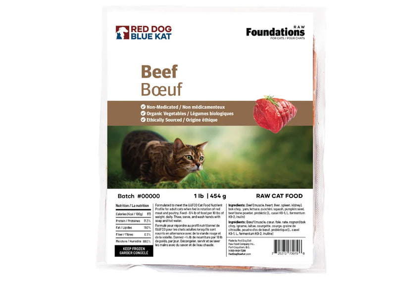 RDBK - Foundations Raw Beef Recipe Raw Cat Food