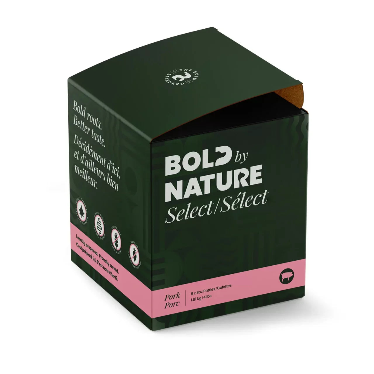 Bold by Nature Select Raw Pork Frozen Dog Food