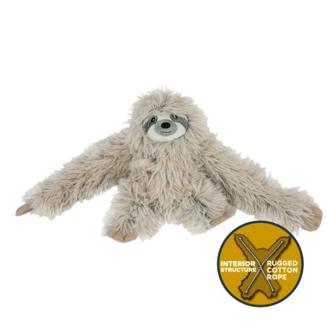 TALL TAILS®  Plush Sloth Rope Body Dog Toy, 16''