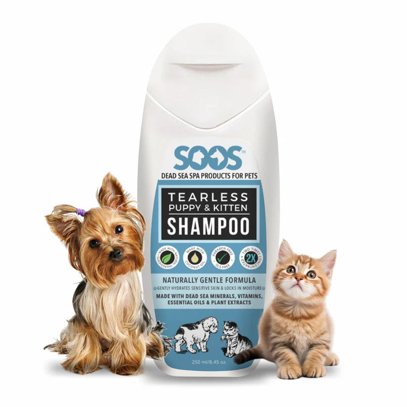 Soos Pets Natural Dead Sea Tearless Puppy & Kitten Pet Shampoo 250ml