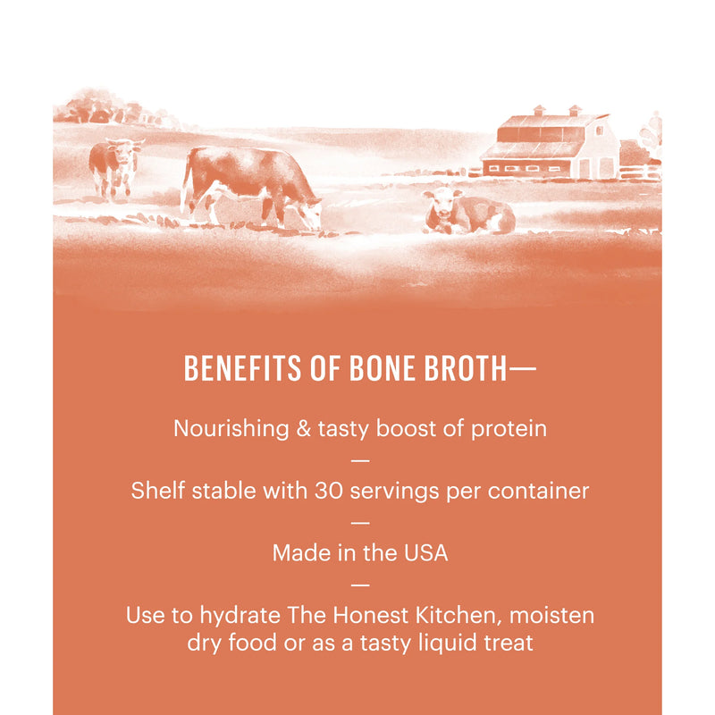 The Honest Kitchen - Daily Boosters Instant Beef Bone Broth with Turmeric