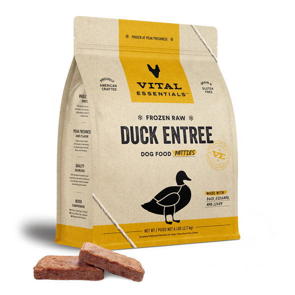 VE - Frozen Duck Entree Dog Raw Food - Pattie (Raw)