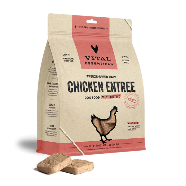 VE - Freeze-Dried Raw Chicken Entrée Mini Patties Dog Food 14oz