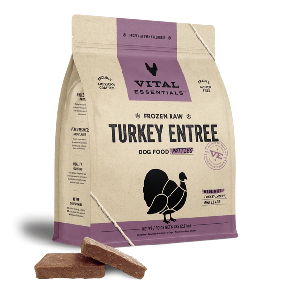 VE - Frozen Turkey Entree Dog Food - Patties (Raw)