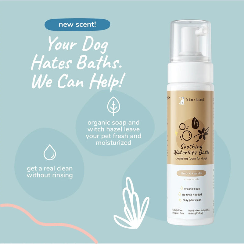 Soothing Almond+Vanilla Waterless Bath for Dogs