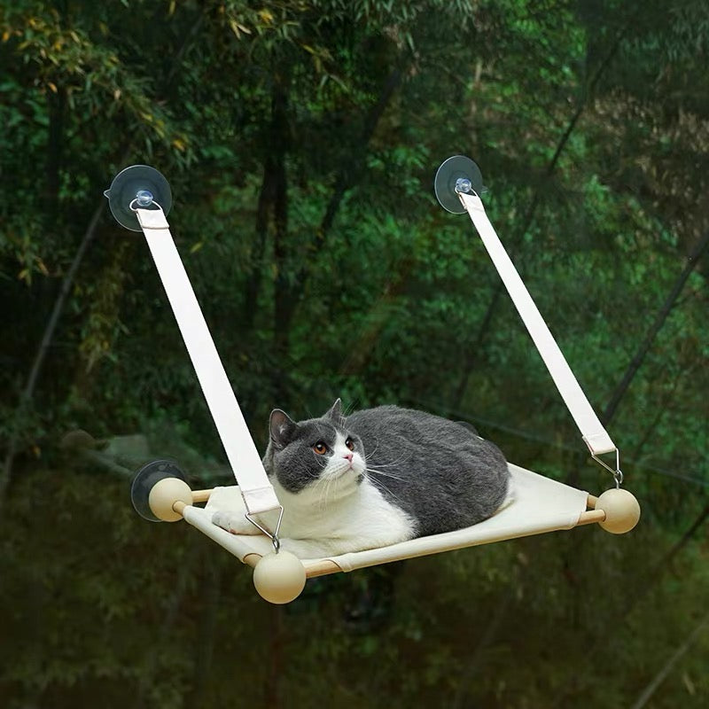 Zeze  - White - Wood cat hammock