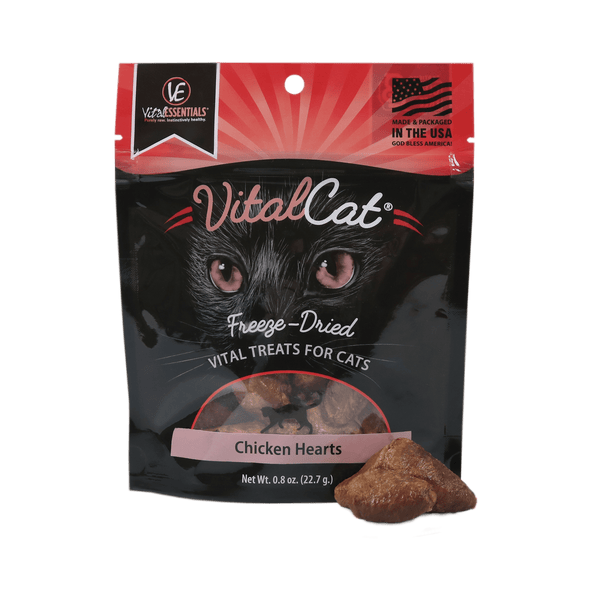 VitalCat - Chicken Hearts Freeze-Dried Grain Free Treats, 0.8 oz