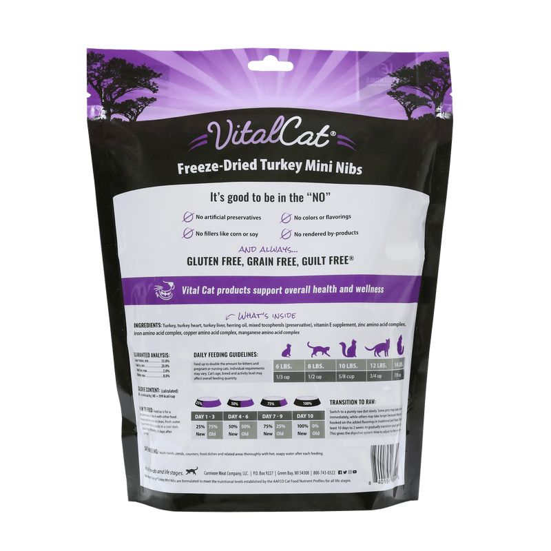 VitalCat - Turkey Mini Nibs Freeze-Dried Grain Free Cat Food