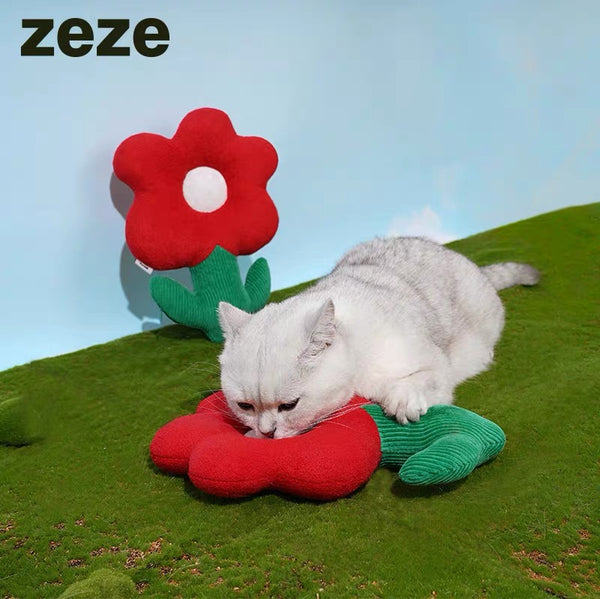 Zeze  - Red flower catnip - Cat toy