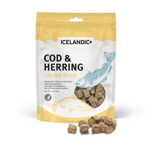 Icelandic+ - Cod & Herring Combo Bites Fish Dog Treat 100g
