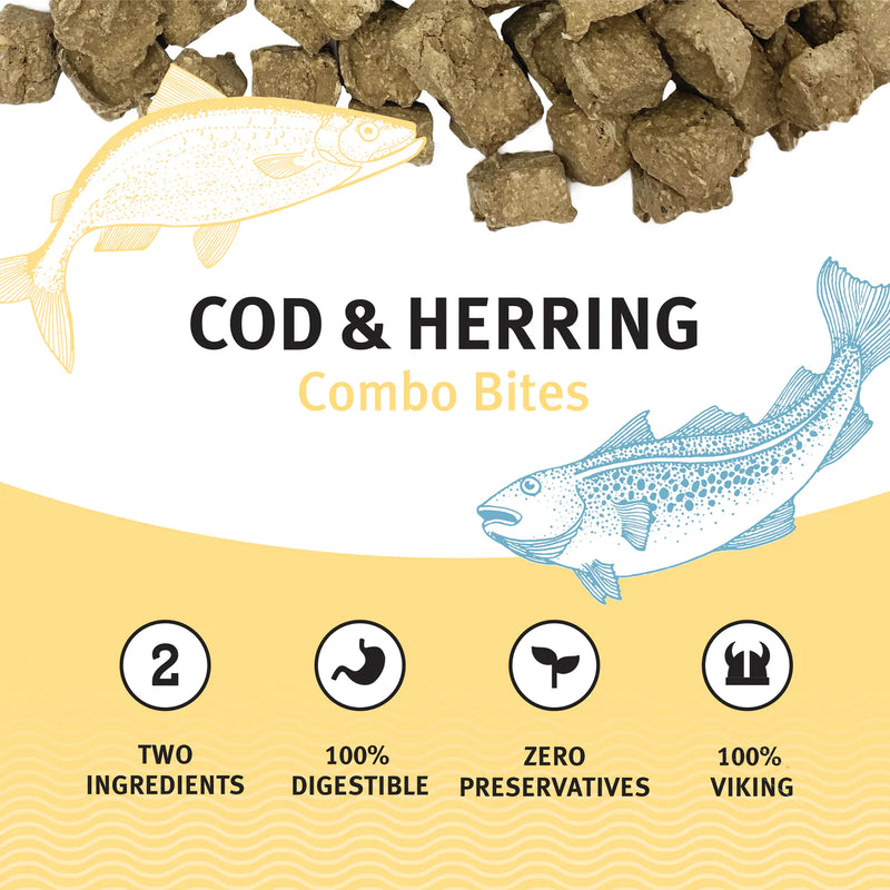 Icelandic+ - Cod & Herring Combo Bites Fish Dog Treat 100g