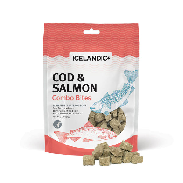 Icelandic+ - Cod & Salmon Combo Bites Fish Dog Treat 100g