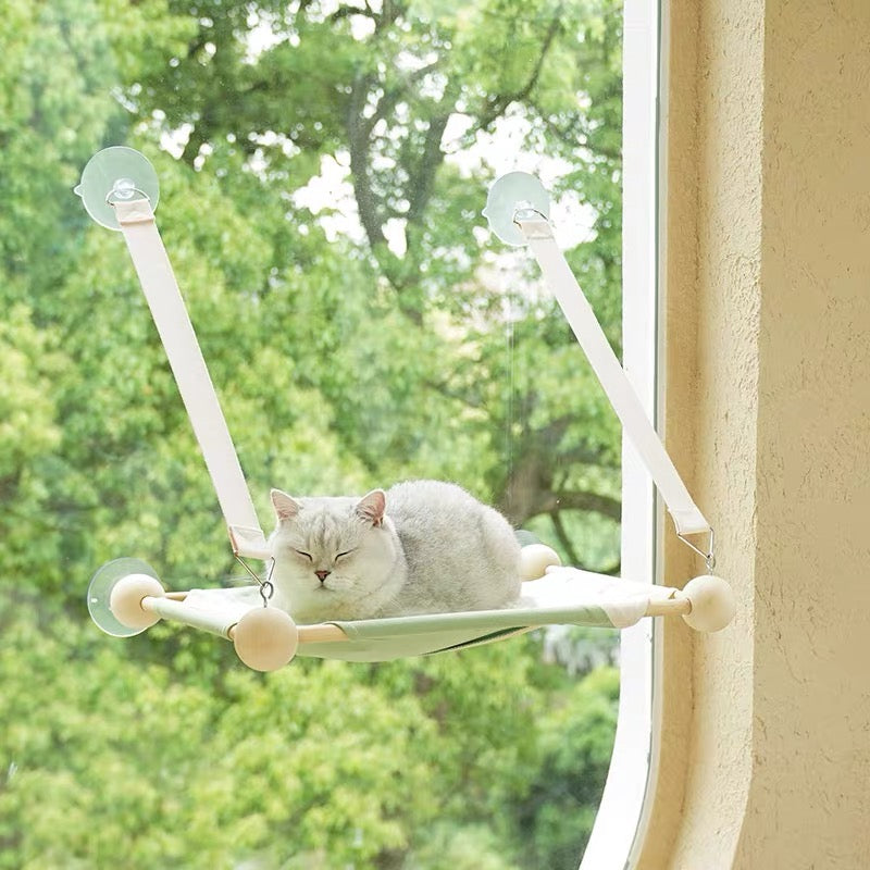 Zeze  - White - Wood cat hammock