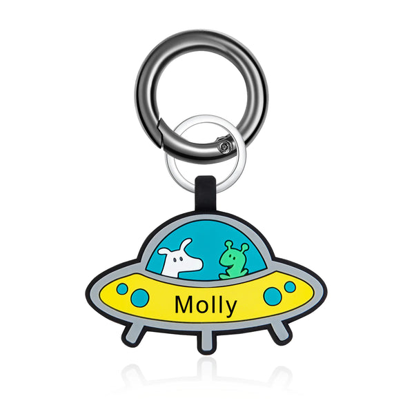 Petgent - Personalized UFO Dog Rubber ID Tag